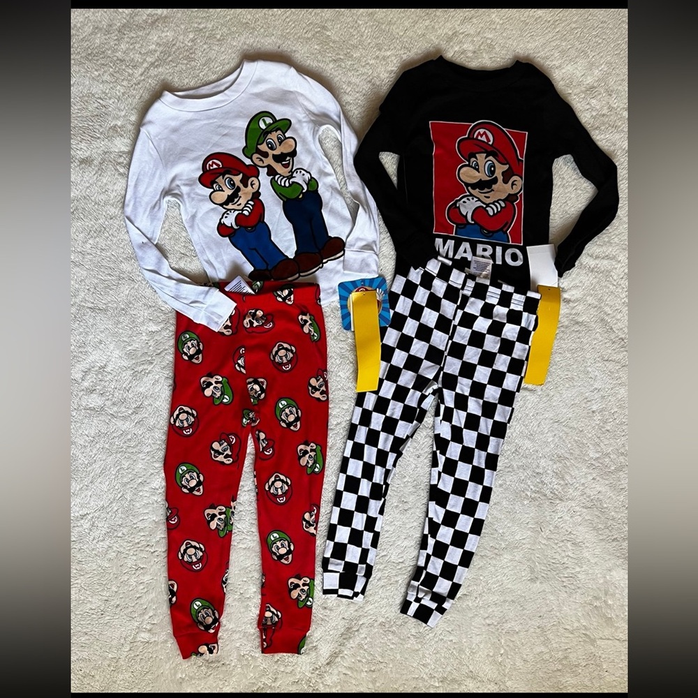 2 Sets, Super Mario Themed Pajama Set